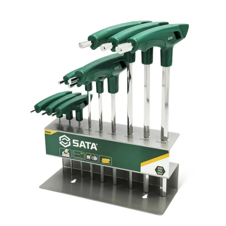SATA ST09118 9-piece T-handle hex key set