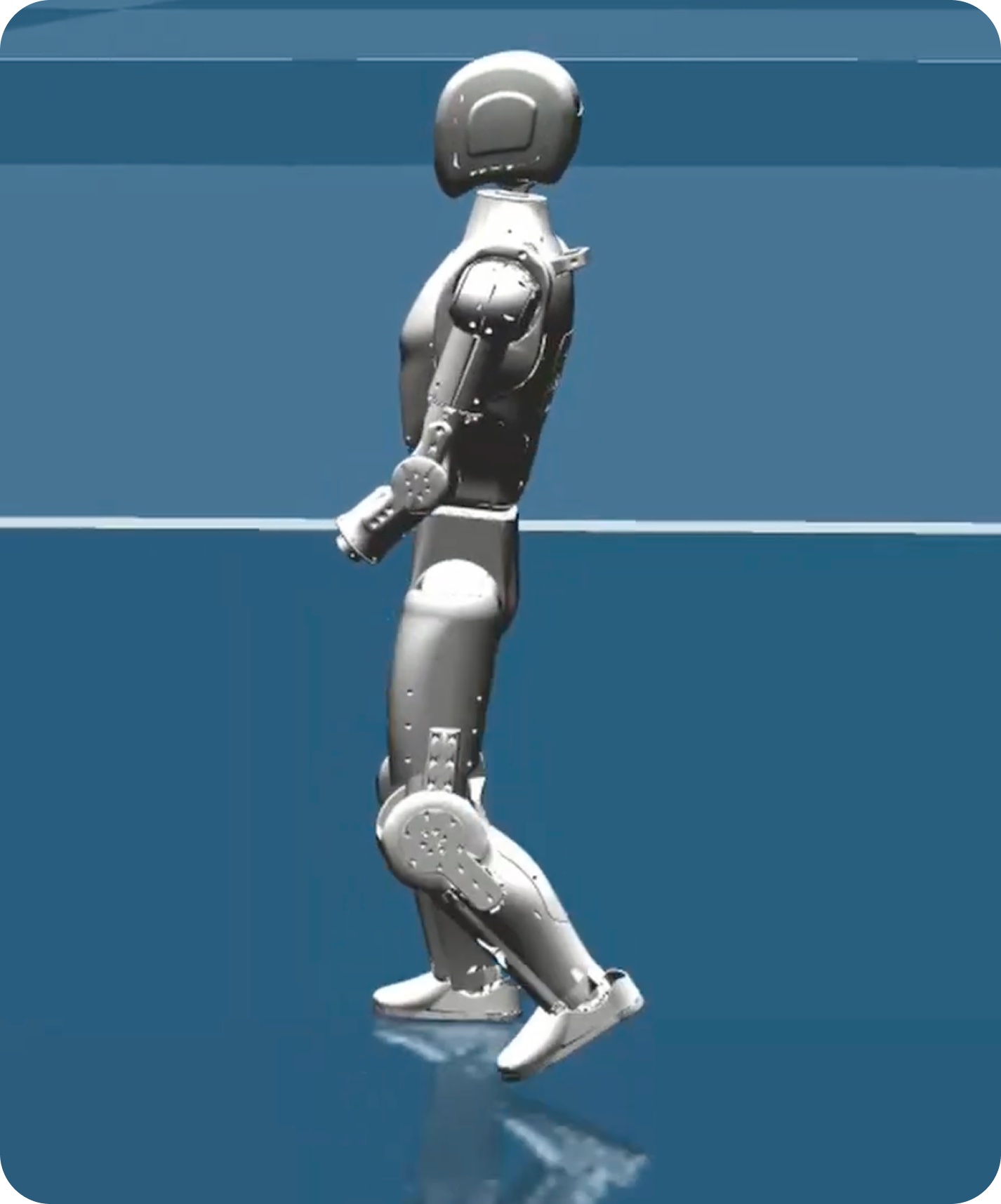 Simulated humanoid walking in a locomotion training environment
